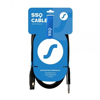 SSQ XLRJS1 - XLR male - Jack stereo 6,3 mm cable , 1 m