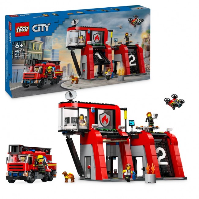 LEGO CITY 60414 FIRE STATION WITH FIRE TRUCK
