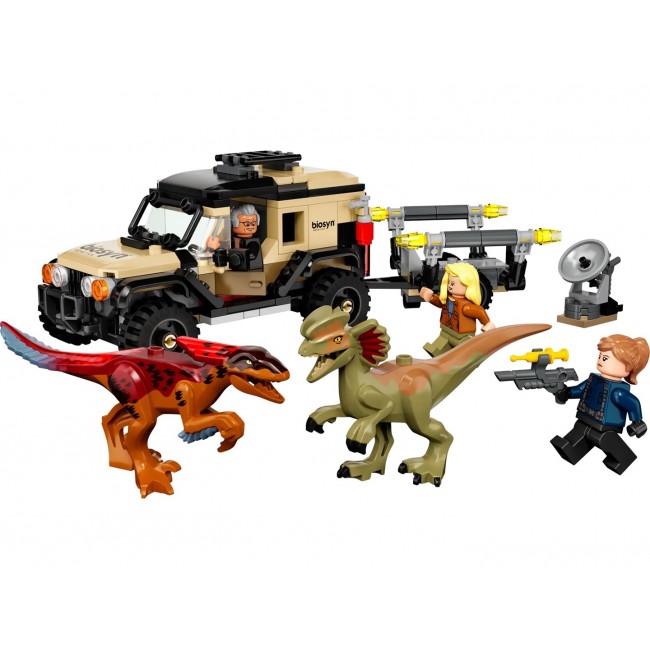 LEGO JURASSIC WORLD 76951 PYRORAPTOR & DILOPHOSAURUS TRANSPORT