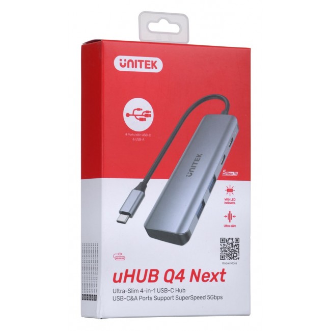 UNITEK HUB USB-C H1107Q USB-A x2, USB-C x2