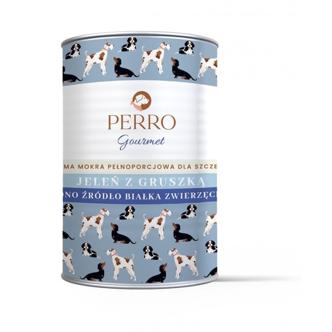PERRO Gourmet Junior Deer with a pear - wet dog food - 400g
