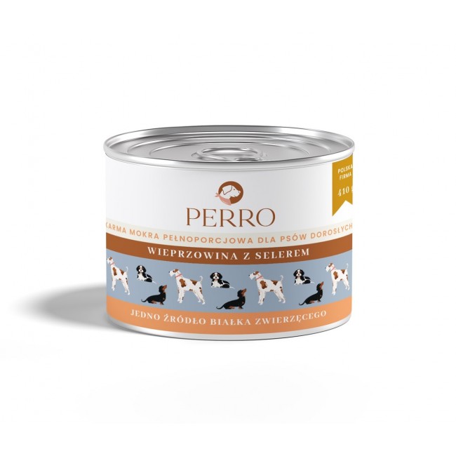 PERRO Pork with celery - wet dog food - 410g