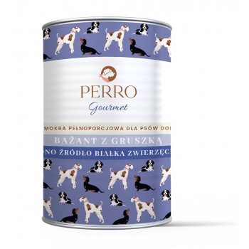 PERRO Gourmet Pheasant with pear - wet dog food - 400g