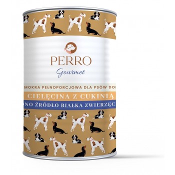 PERRO Gourmet Veal with zucchini - wet dog food - 400g