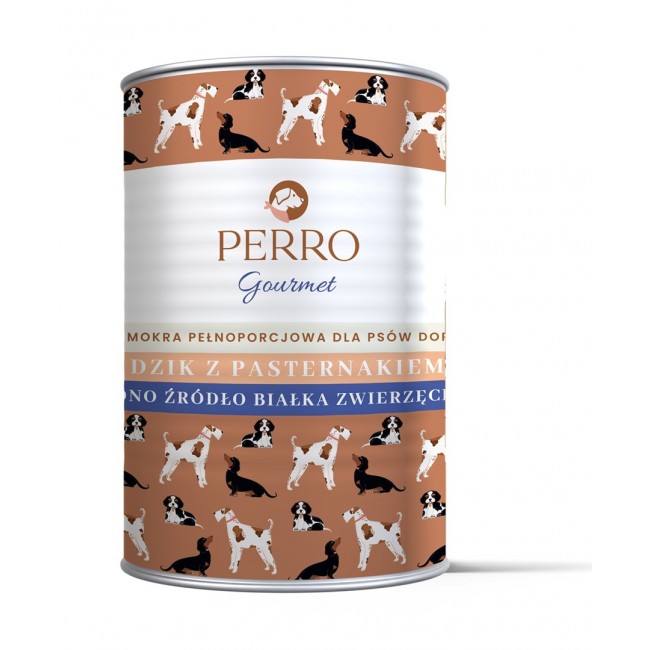 PERRO Gourmet Wild boar with parsnips - wet dog food - 400g