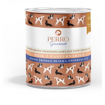 PERRO Gourmet Wild boar with parsnips - wet dog food - 800g