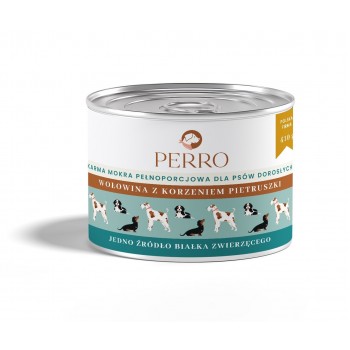 PERRO Beef with parsley root - wet dog food - 410g