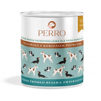 PERRO Beef with parsley root - wet dog food - 850g