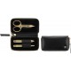Zwilling Twinox Gold Edition Manicure Set - Black Leather Case, 3 Pieces - Black