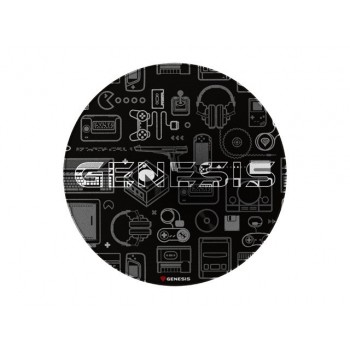 GENESIS Tellur 300 Round Gear Protective Floor Mat, 100cm, Black | Genesis Protective Floor Mat Tellur 300 Round Gear Polyester | Floor Mat | Multicolor