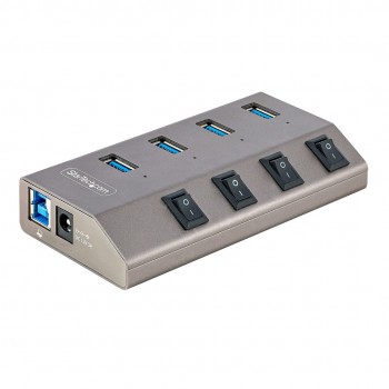 4-PT USB HUB W/ON/OFF SWITCHES/WITH INDIVIDUAL ON/OFF SWITCHES