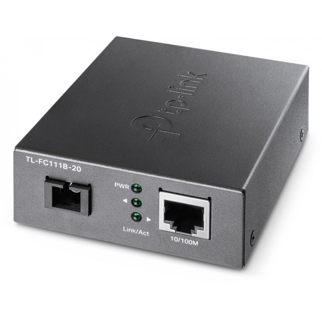 TP-LINK | 10/100 Mbps WDM Media Converter | TL-FC111B-20 | 1 x SC Fiber Port | 10/100 Mbps RJ45 Port