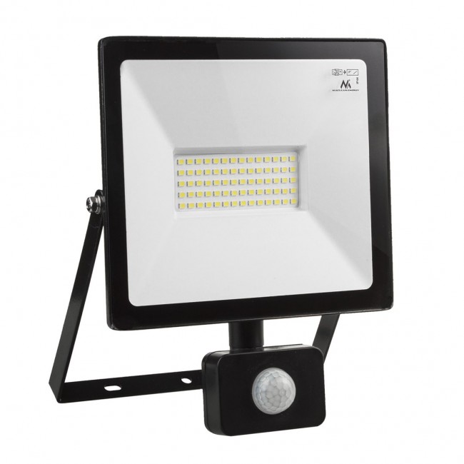 LED floodlight with motion sensor Maclean, slim 50W, 4000lm, neutral white (4000K), IP44, MCE650 NW PIR