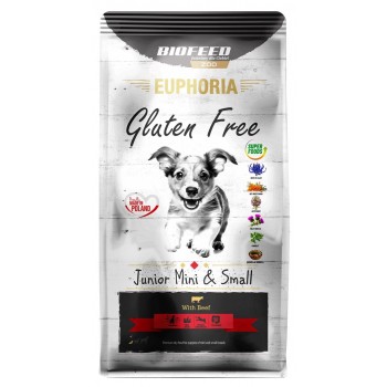 BIOFEED Euphoria Gluten Free Junior mini & small Beef - dry dog food - 12kg