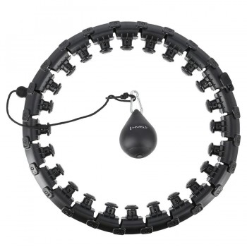 Hula hop with tabs and weights HMS HHW01 black