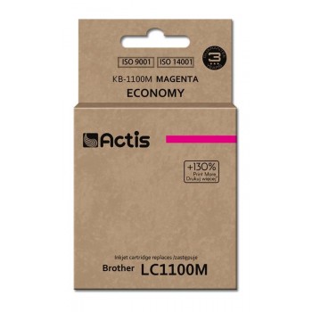Actis KB-1100M Ink Cartridge (replacement for Brother LC1100M/980M Standard 19 ml Magenta)
