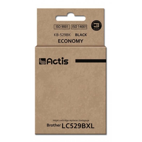 Actis KB-529BK black ink cartridge for Brother printer (replaces Brother LC529Bk) standard