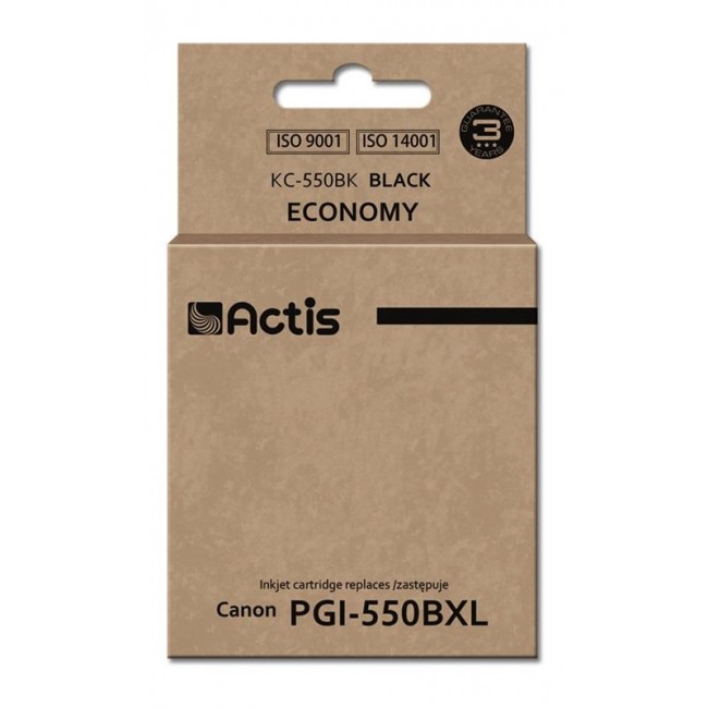 Actis KC-550Bk ink for Canon printer Canon PGI-550Bk replacement Standard 23 ml black (with chip)