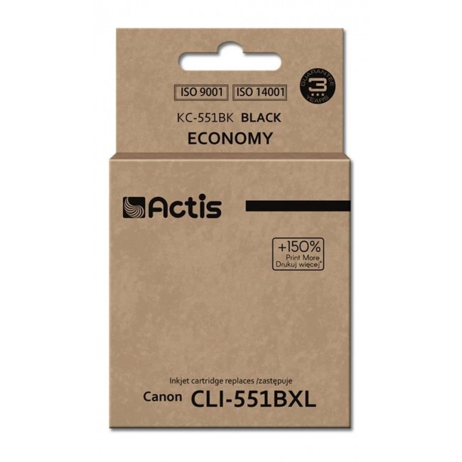 Actis KC-551Bk ink (replacement for Canon CLI-551Bk Standard 12 ml black (with chip)