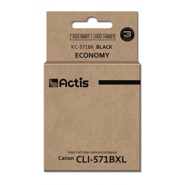 Actis KC-571Bk ink (replacement for Canon CLI-571Y Standard 12 ml black)
