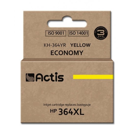 Actis KH-364YR yellow ink cartridge for HP printer (HP 364XL CB325EE replacement)