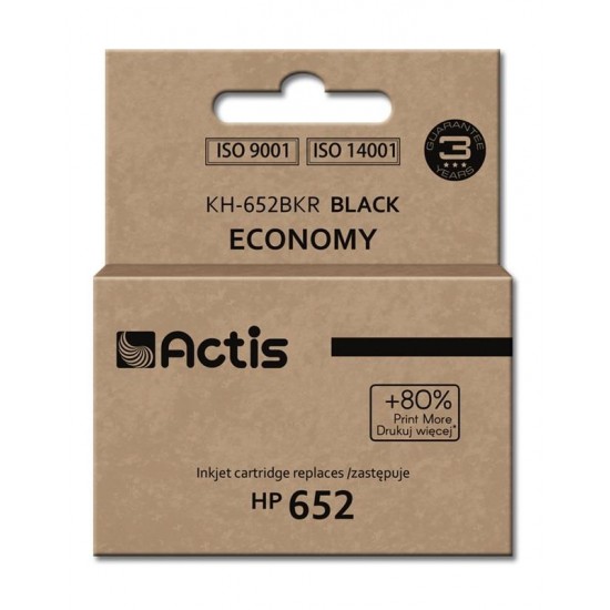 Actis KH-652BKR ink cartridge for HP printer (HP 652 F6V25AE replacement) Standard