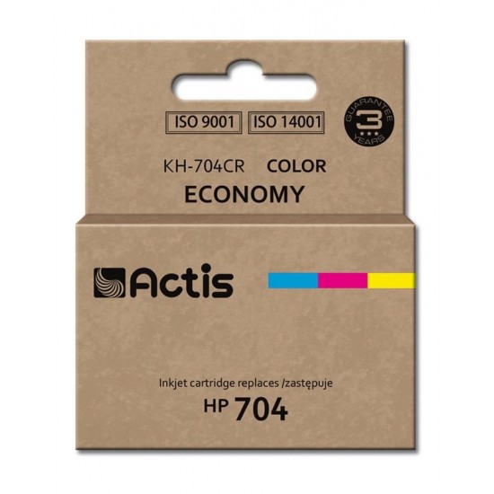 Actis KH-704CR color ink cartridge for HP printer (HP 704 CN693AE replacement)