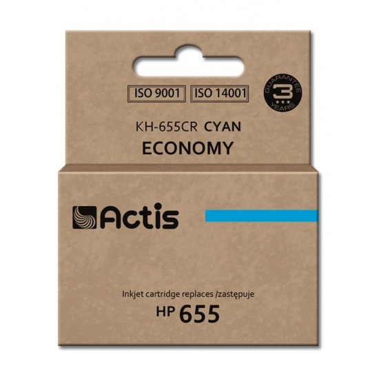Actis cyan ink cartridge for HP (HP 655 CZ110AE replacement)