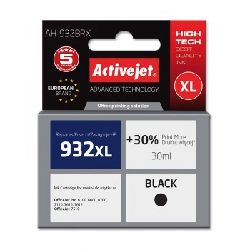 Activejet AH-932BRX ink (replacement for HP 932XL CN053AE Premium 30 ml black)