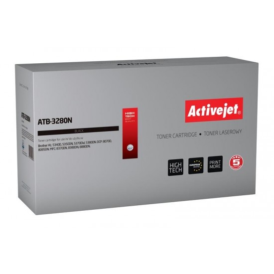 Activejet ATB-3280N toner for Brother printer Brother TN-3280 replacement Supreme 8000 pages black