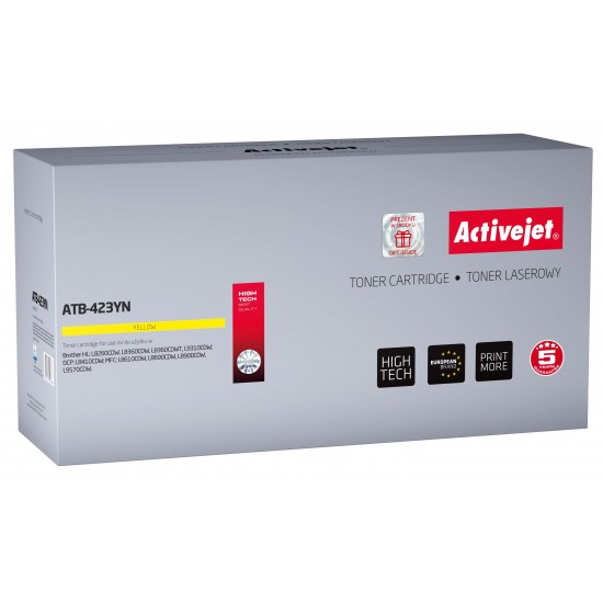 Activejet ATB-423YN toner for Brother printer Brother TN-423Y replacement Supreme 4000 pages yellow