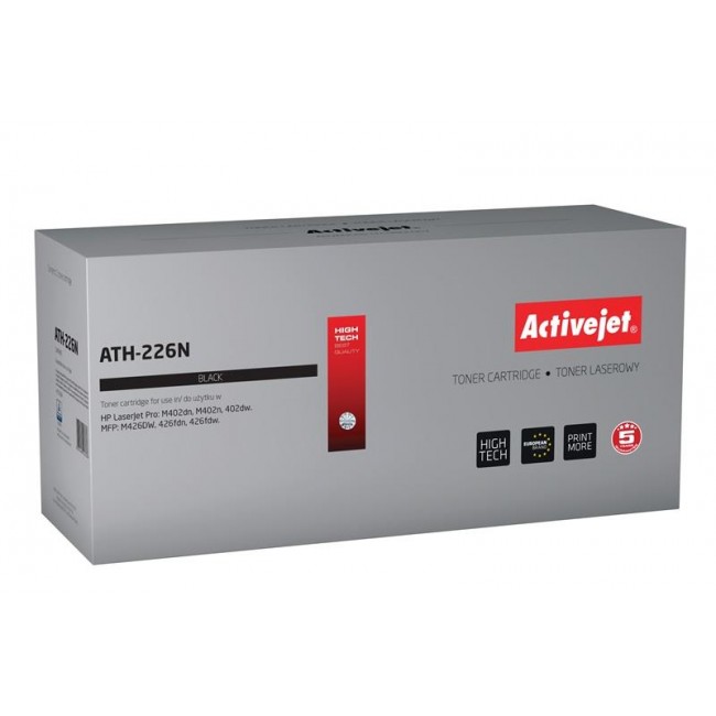 Activejet ATH-226N toner for HP printer HP 226A CF226A replacement Supreme 3100 pages black