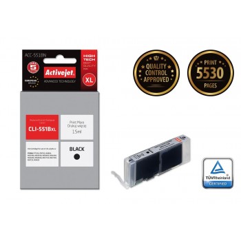 Activejet ACC-551BN Ink cartridge (replacement for Canon CLI-551BK Supreme 15 ml black)