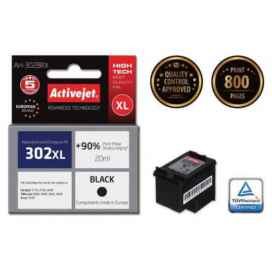 Activejet ink for Hewlett Packard No.302XL F6U68AE