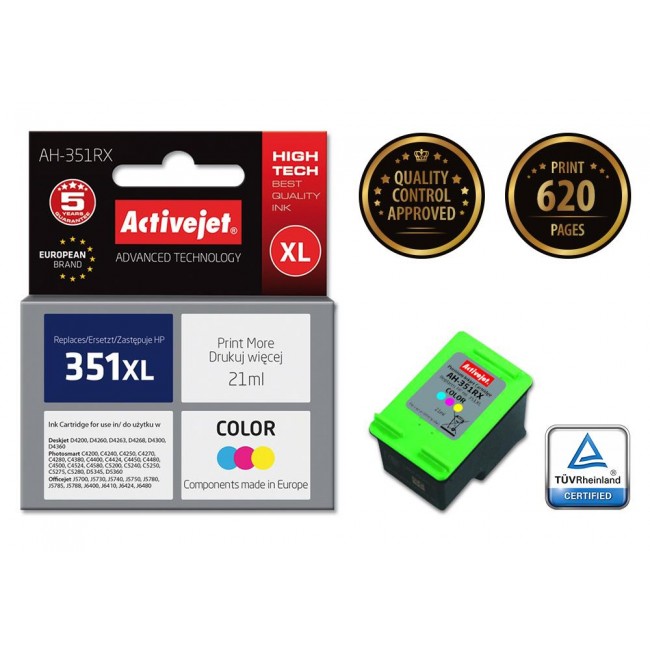 Activejet AH-351RX Ink Cartridge(replacement for HP 351XL CB338EE Premium 21 ml colour)