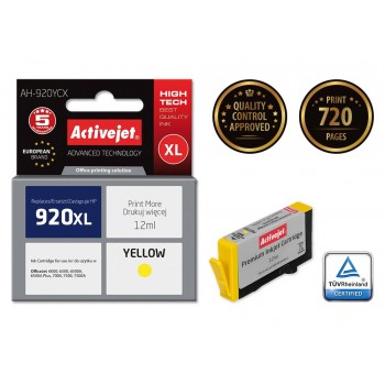 Activejet AH-920YCX Ink Cartridge (replacement for HP 920XL CD974AE Premium 12 ml yellow)