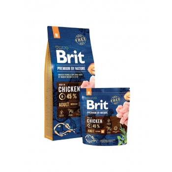 BRIT Premium by Nature Medium Chicken - dry dog food - 15 kg