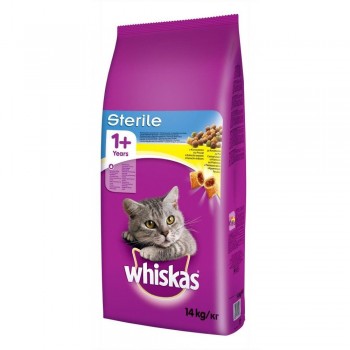  Whiskas STERILE cats dry food Adult Chicken 14 kg