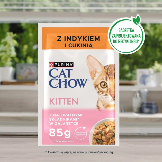 PURINA Cat Chow Kitten Turkey and Zucchini - wet cat food - 4 x 85g