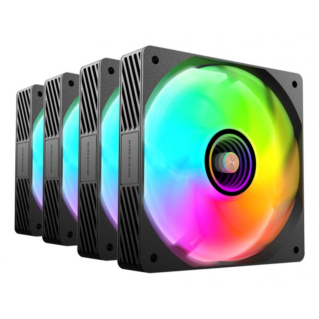 Mars Gaming MFSI4KIT computer cooling system Computer case Fan 12 cm Black Mars Gaming MFSI4KIT computer cooling system Computer case Fan 12 cm Black