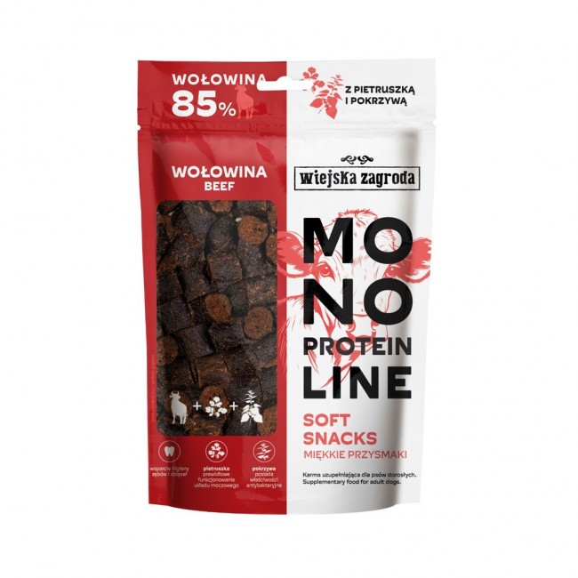 WIEJSKA ZAGRODA Monoprotein Line Soft Snacks Beef - dog treat - 115g WIEJSKA ZAGRODA Monoprotein Line Soft Snacks Beef - dog treat - 115g