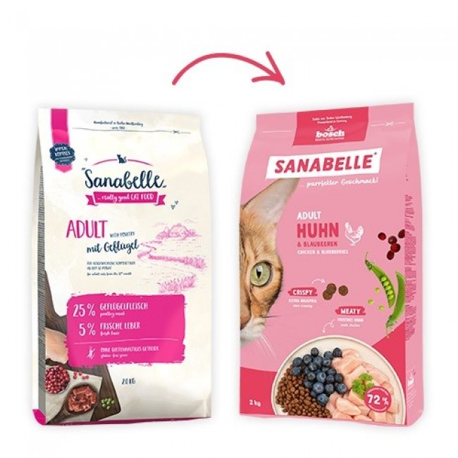 BOSCH Sanabelle Life Adult Chicken & blueberries - dry cat food - 8kg