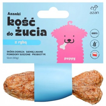 AZANKI Cod Bone with Probiotic Puppy in Fish Shape Dog Treat 12 cm
