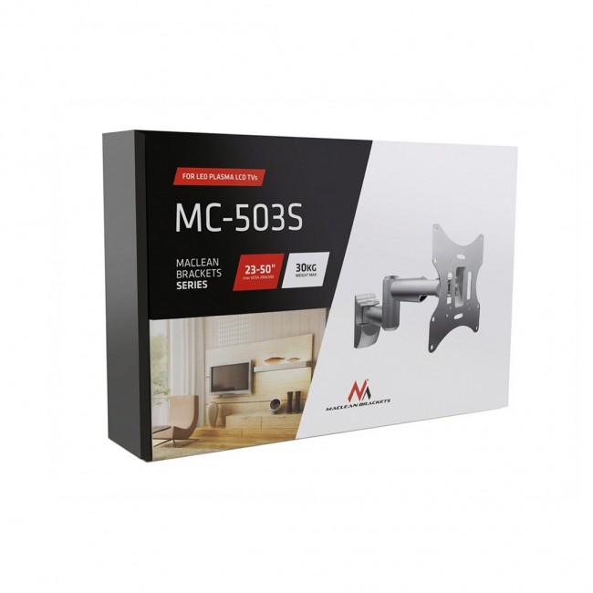 TV Wall Mount Bracket LCD LED Plasma 23-42'' up to 30kg max vesa 200x200 Silver