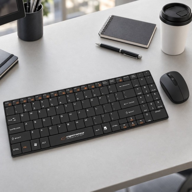 Esperanza EK122K keyboard RF Wireless QWERTY Black
