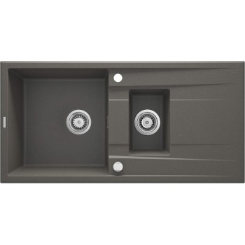 1.5-bowl granite sink with drainer