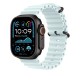 Apple 49mm Ice Blue Ocean Band - Black Titanium Finish