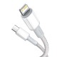 Baseus CATLGD-02 lightning cable 1 m White Baseus CATLGD-02 lightning cable 1 m White
