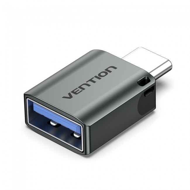 Vention USB-C Male to USB 3.0 Female OTG Adapter Gray Aluminum Alloy Type Vention USB-C Male to USB 3.0 Female OTG Adapter Gray Aluminum Alloy Type