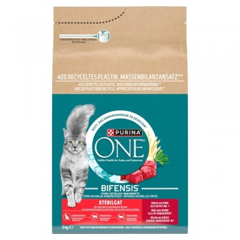 PURINA One Sterilcat Rich in beef - dry cat food - 3kg
